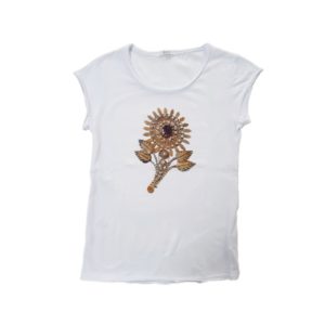 t-shirt Girasole Sardo Bianca