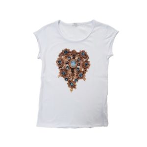 t-shirt Cuore Bianca